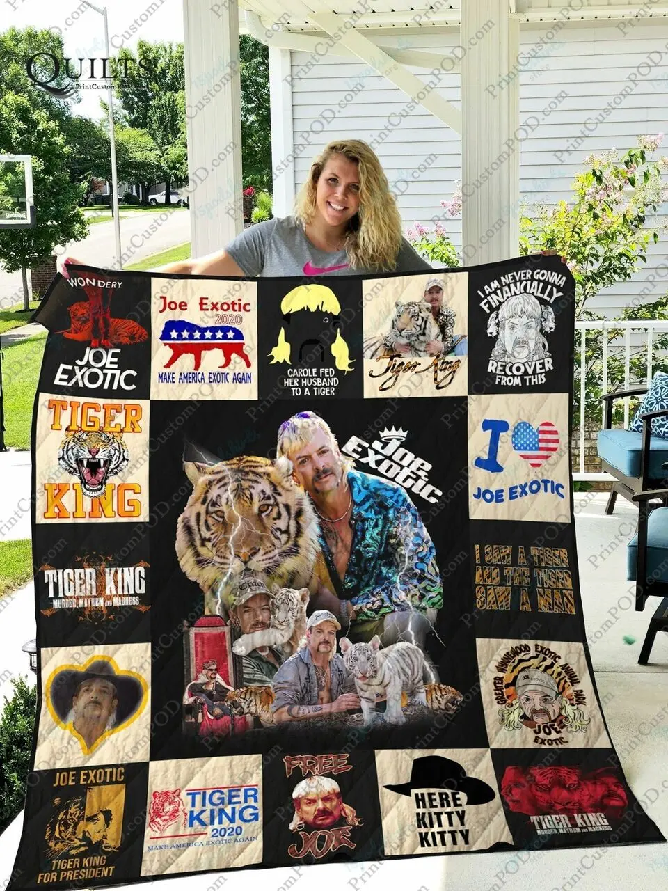 Adu Tiger King Quilt Blanket Ver 17 and Home Decor