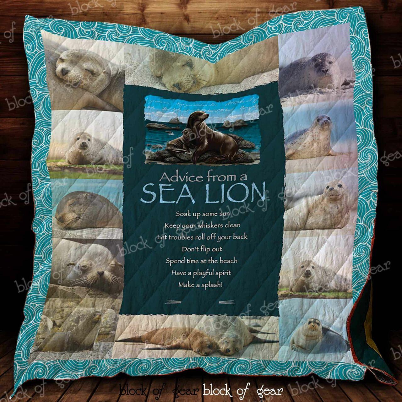 Advice From A Sea Lion Jfj Quilt Lh and Home Decor