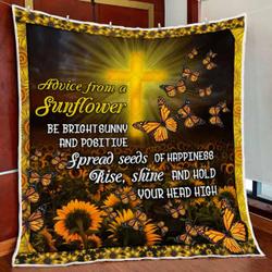 Advice From A Sunflower Quilt Blanket and Home Decor