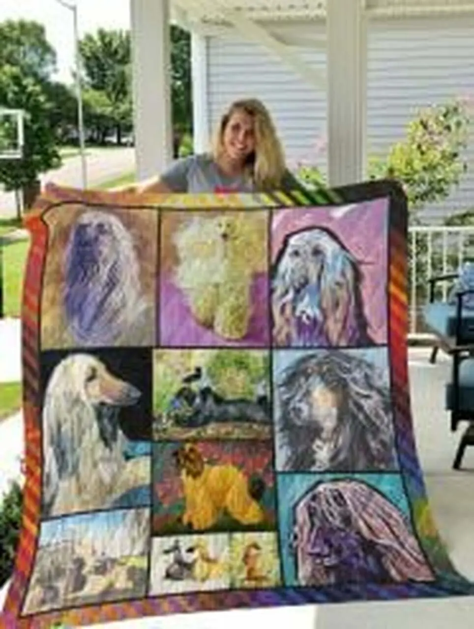 Afghan Hound Quilt Blanket Lukt1N Dhc0301956Dd and Home Decor
