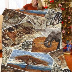 Afican Animal Jfj Quilt Ax and Home Decor