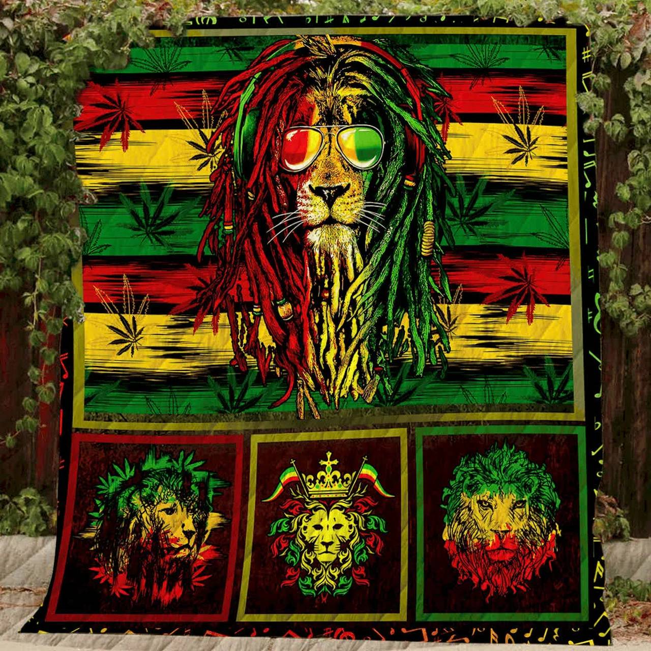 Africa Lion Rt 2 Quilt and Home Decor