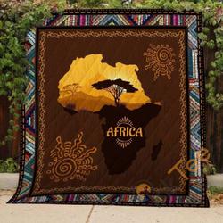 AFRICA MAP Blanket TH0807 Quilt and Home Decor