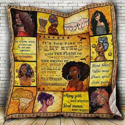 Africa Phenomenal Woman Quilt and Home Decor