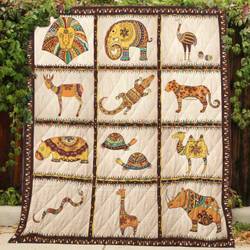 African Animals Jfj Quilt Aw and Home Decor
