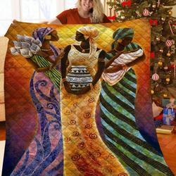 African Girl Jfj Quilt Ob and Home Decor