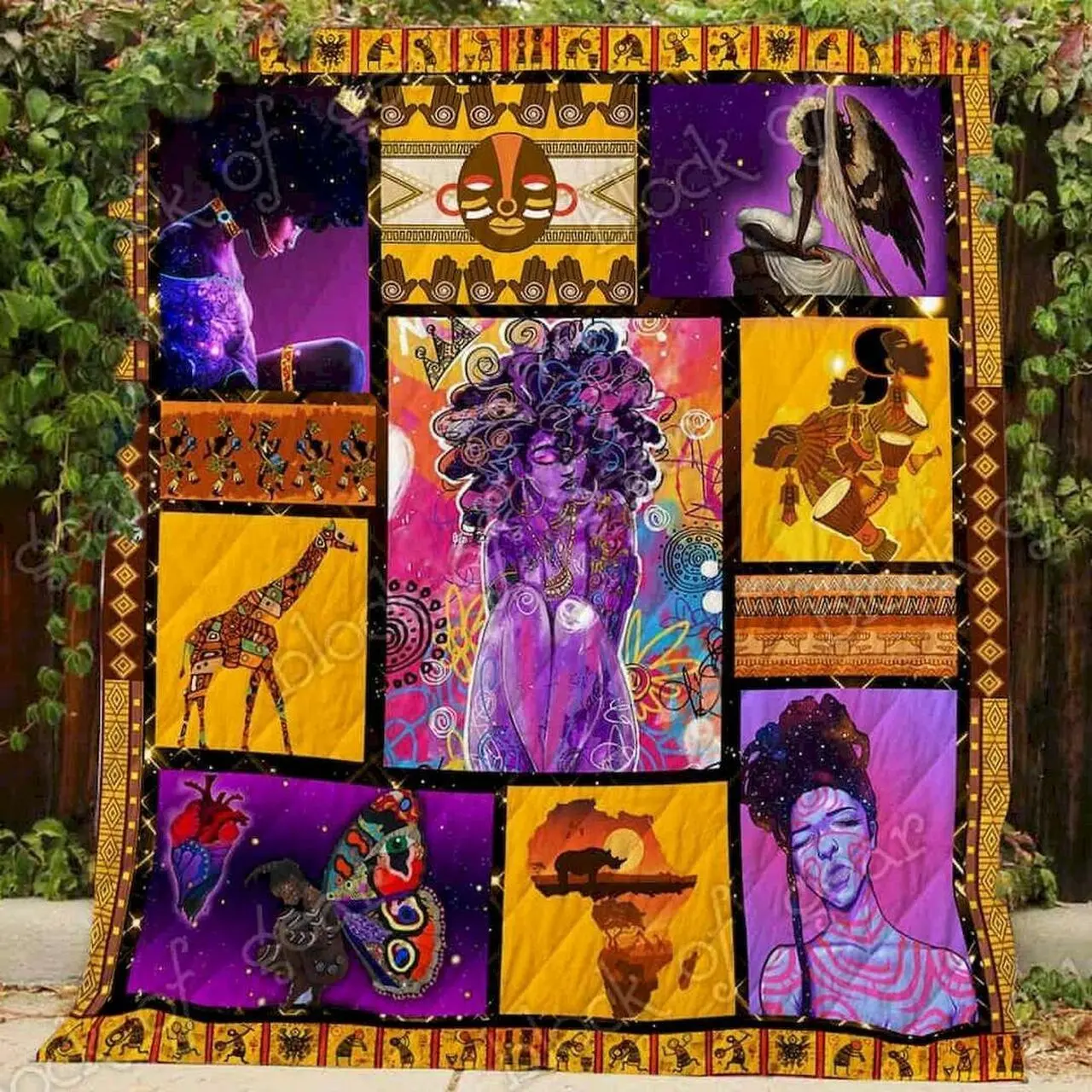 African Hur Quilt Bevrgu and Home Decor