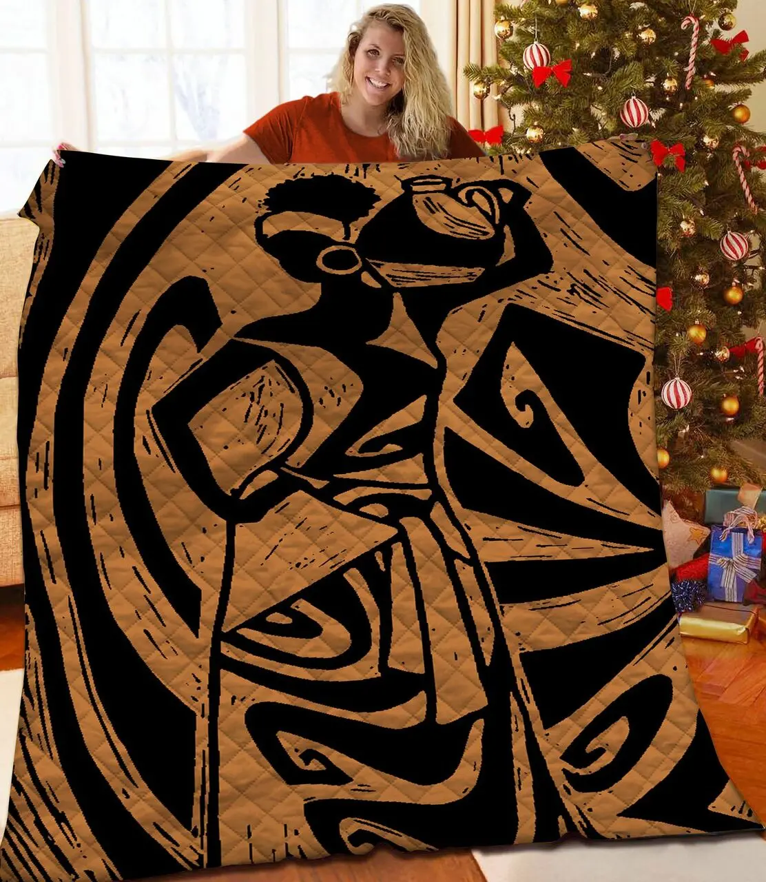 African Jfj Quilt Zl and Home Decor