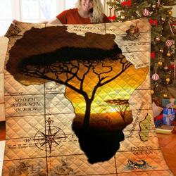 African Map Jfj Quilt Ed and Home Decor