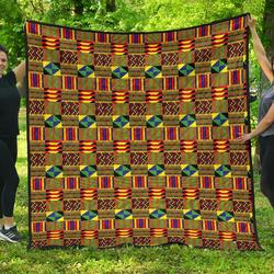 African Pattern Premium Quilt  Bn11  Quilt and Home Decor