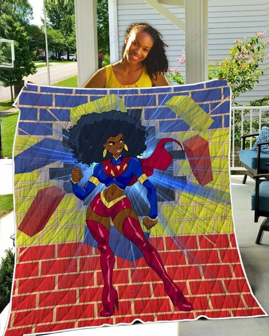 African Super Women Strong Powerful TH2309031CL Quilt Blanket and Home Decor