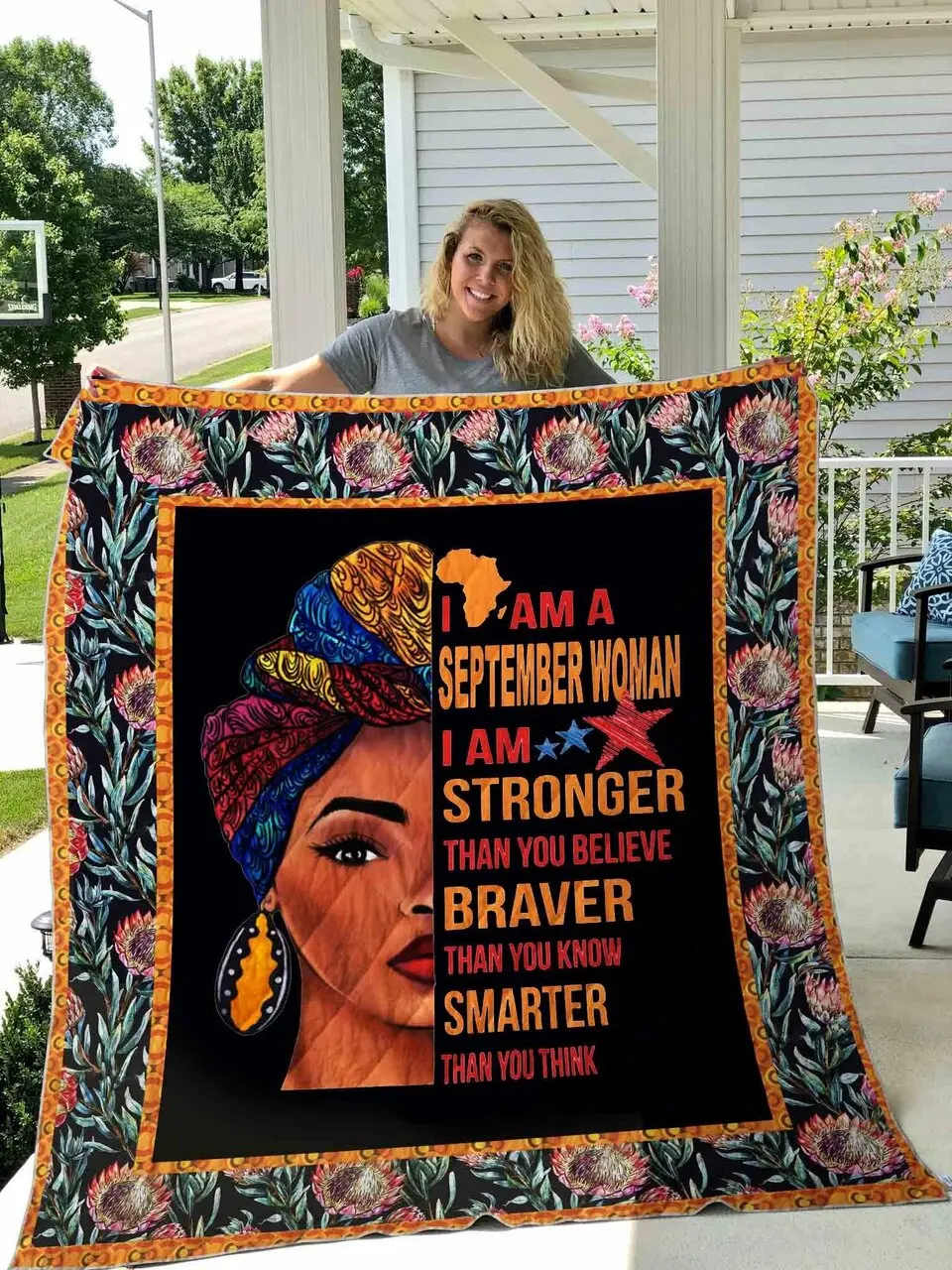 African Woman Quilt Blanket Dhc1501543Vt and Home Decor