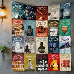 Agatha ChristieS Books Quilt Blanket  Limited Quilt Blanket and Home Decor