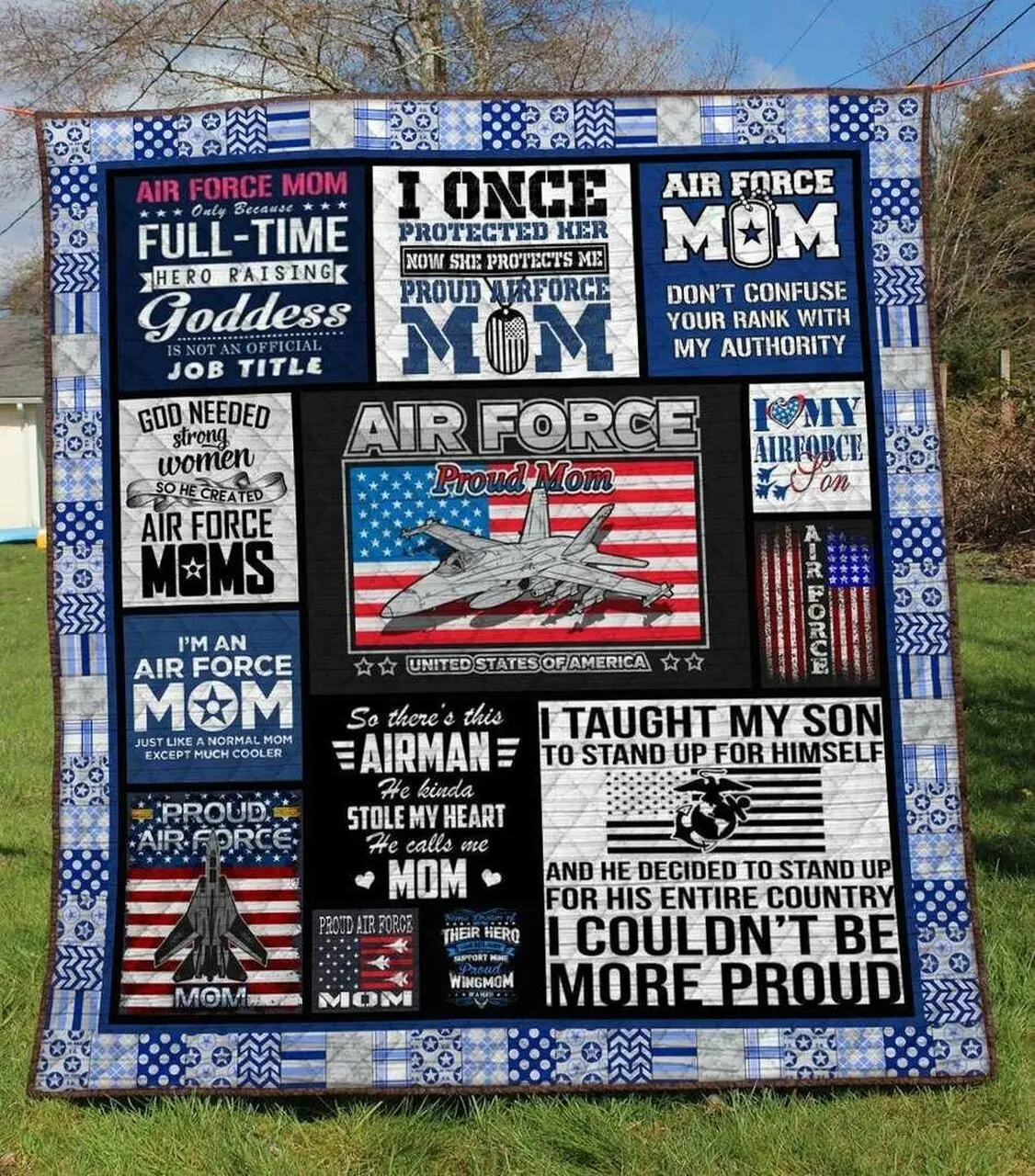 Air Force Li290702C Tbg Quilt Blanket and Home Decor