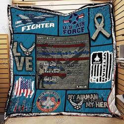 Air Force Mom S Prayer Blanket Kc1507 Quilt and Home Decor