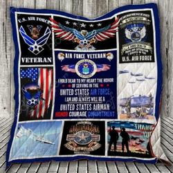 Air Force Veteran Quilt Thb803  Quilt and Home Decor