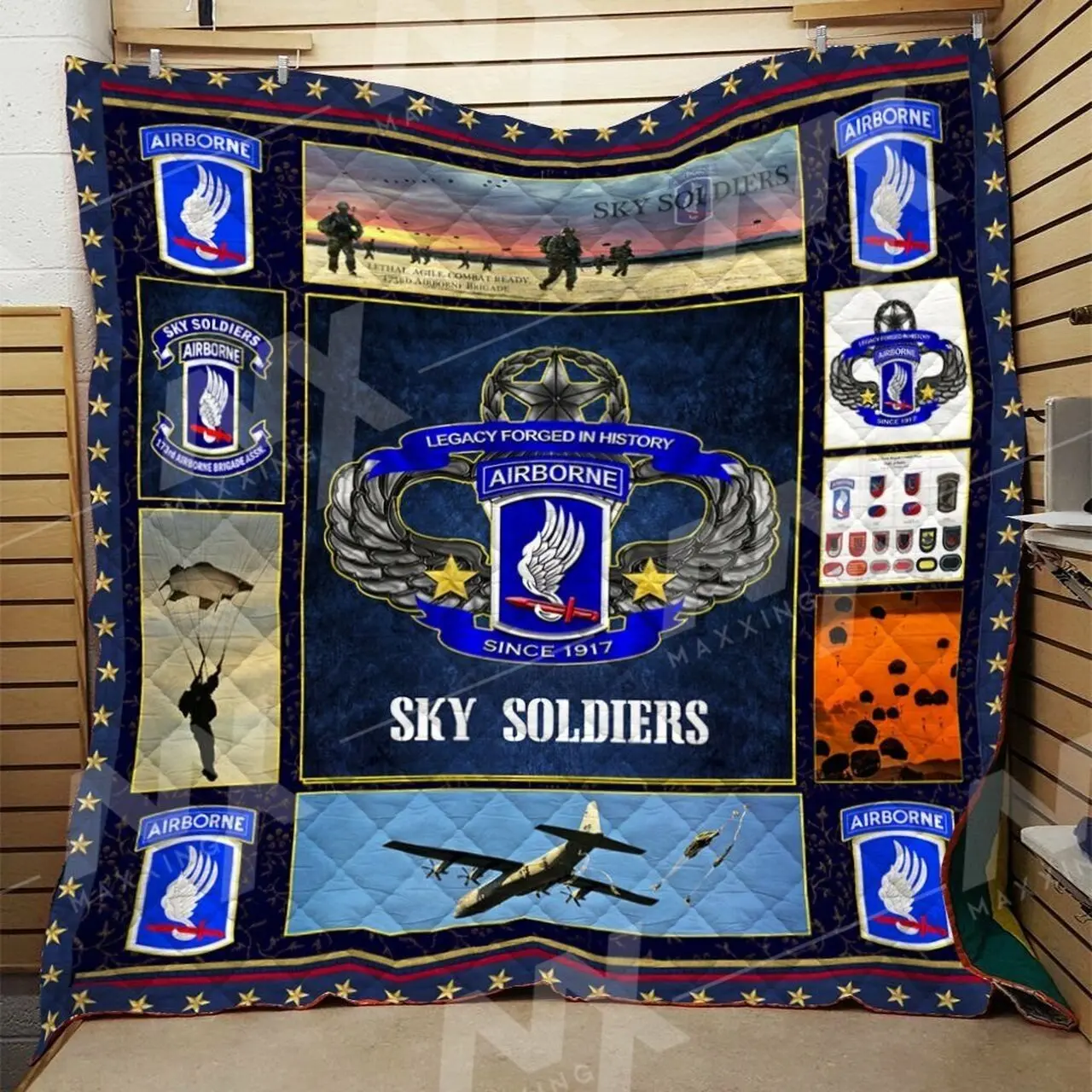 Airborne Division Quilt Blanket Dhc0910205Vt and Home Decor