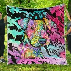 Airedale Terrier Premium Quilt - Dean Russo Art and Home Decor