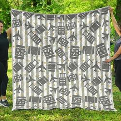 Airplane Luggage Cl12100008Mdq Quilt Blanket and Home Decor
