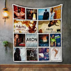 Akon Album Covers Quilt Blanket and Home Decor
