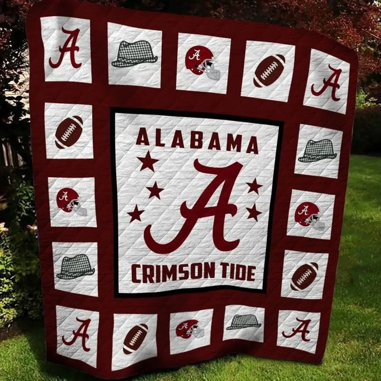 Alabama Crimison Tide Quilt and Home Decor