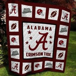 Alabama Crimison Tide Quilt  and Home Decor
