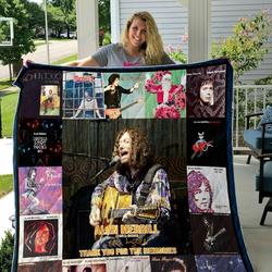 Alan Merrill Thank You For The Memories Quilt Blanket and Home Decor
