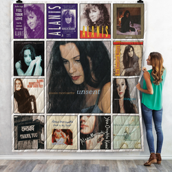 Alanis Morissette Singles Albums Quilt Blanket For Fans and Home Decor