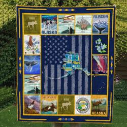 Alaska Things Quilt For Alaska Residents and Home Decor