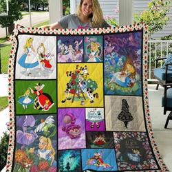 Alice In Wonderland Quilt Blanket 01 and Home Decor