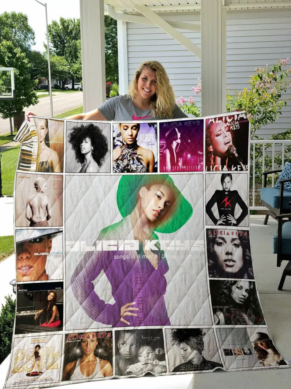Alicia Keys Quilt Blanket 01221 and Home Decor