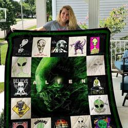 Alien Quilt Blanket 01602 and Home Decor