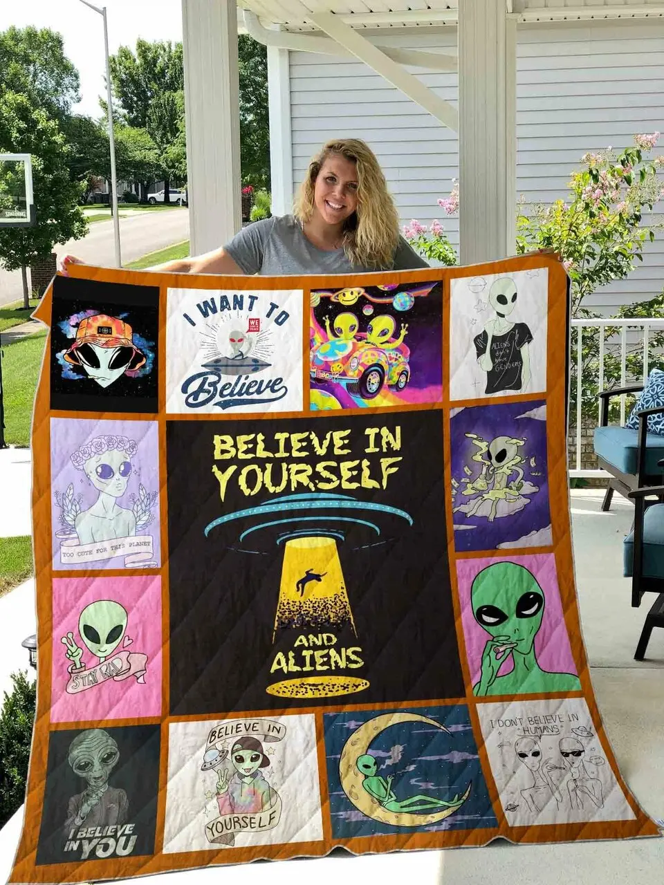 Alien Quilt Blanket Dhc1501809Vt and Home Decor