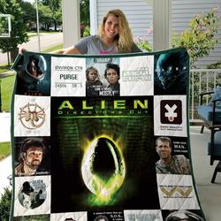 Alien Quilt Blanket For Fans Ver17 and Home Decor