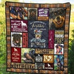 All I Care About Is My Rottweiler Quilt Blanket Great Customized Blanket Gifts For Birthday Christmas Thanksgiving and Home Decor