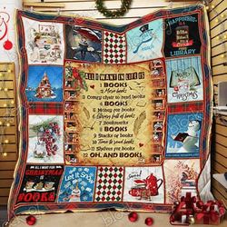 All I Want For Christmas Is Books Quilt Blanket Tn141123 and Home Decor