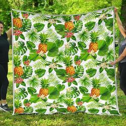 Aloha Hawaiian Pineapple Cl17100023Mdq Quilt Blanket and Home Decor