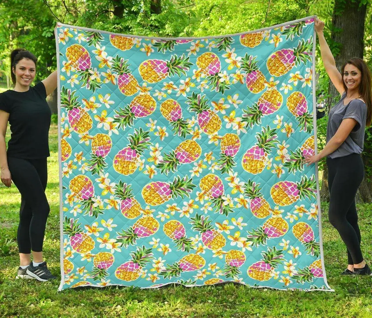 Aloha Summer Pineapple Cl17100028Mdq Quilt Blanket and Home Decor