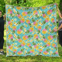Aloha Summer Pineapple Cl17100028Mdq Quilt Blanket and Home Decor