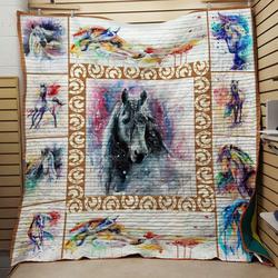 Alone Horse Quilt Design By Exrain and Home Decor