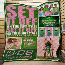 Alpha Kappa Alpha Perfect Timing Quilt and Home Decor