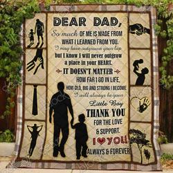 Always Be Your Little Boy Daddy Blanket Kc1307 Quilt and Home Decor