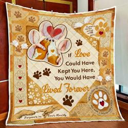 Always In Our Hearts Dog Lover Quilt Blanket and Home Decor