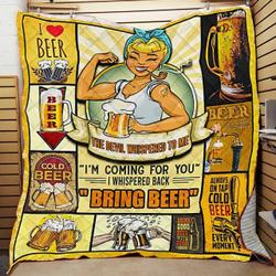 Always On Tap Cold Beer Every Moment Quilt Blanket Great Customized Blanket Gifts For Birthday Christmas Thanksgiving and Home Decor