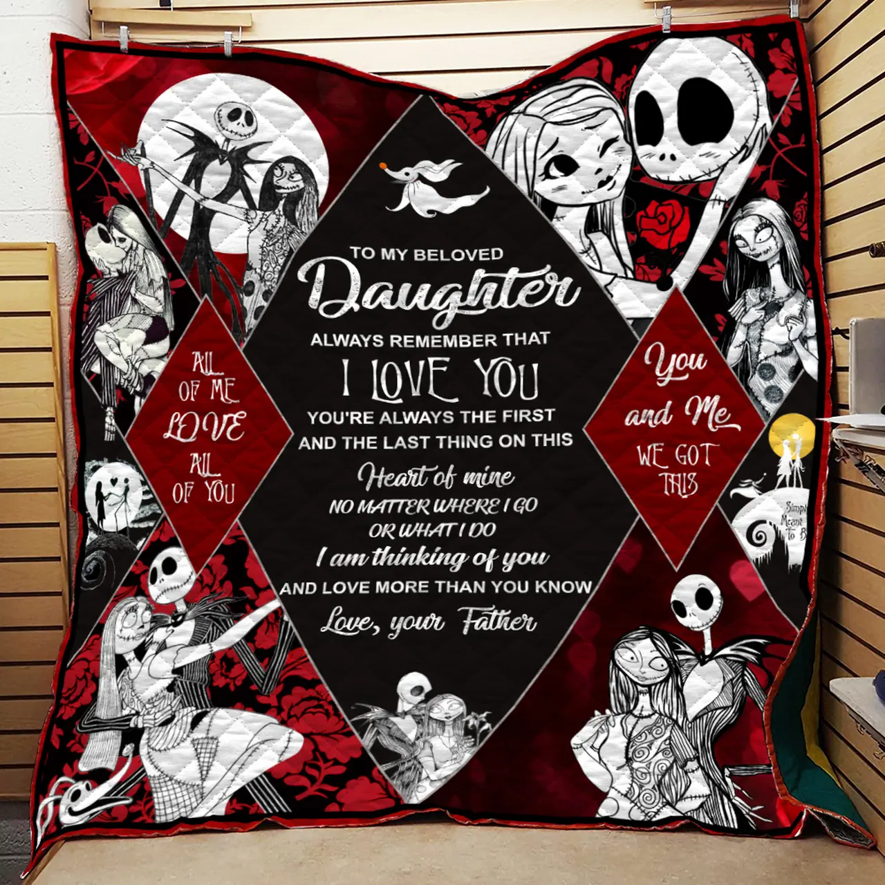 Always Remember That I Love You Daughter And Dad Quilt and Home Decor