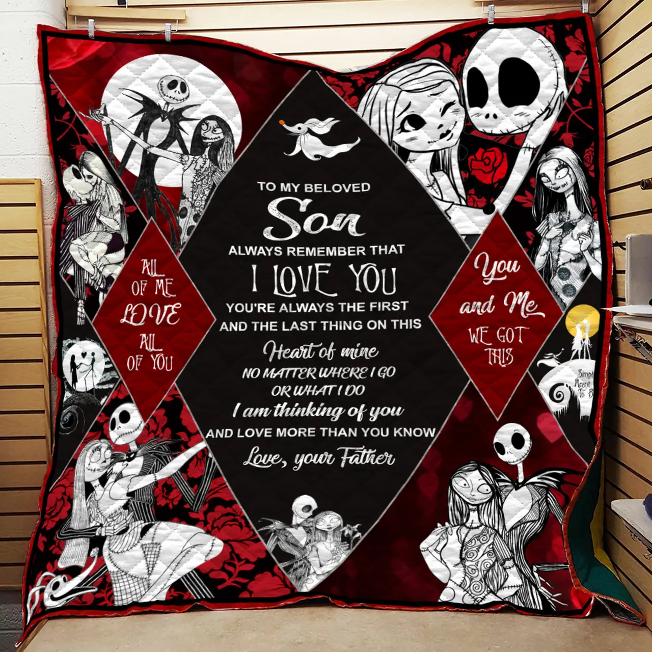 Always Remember That I Love You Son And Father Quilt and Home Decor