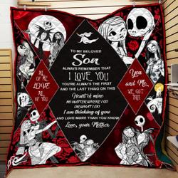 Always Remember That I Love You Son And Mother Quilt and Home Decor