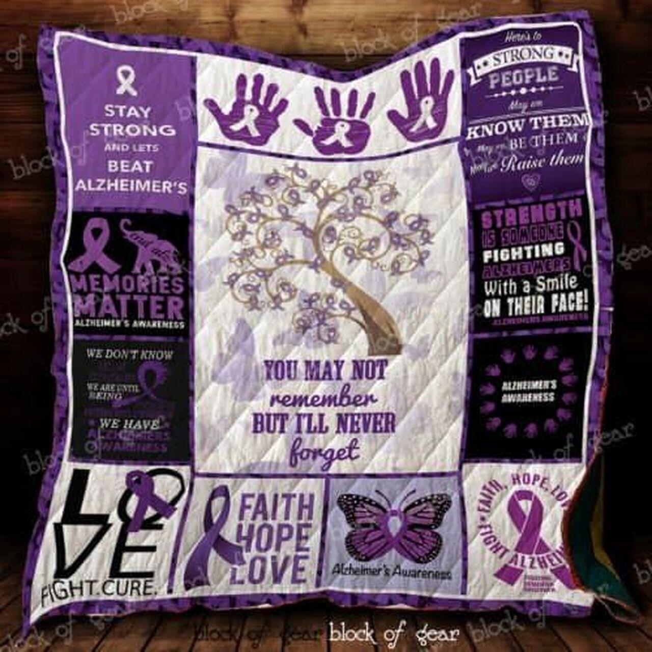 Alzheimer Awareness Cl2100020Mdq Quilt Blanket and Home Decor