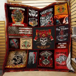 American Firefighter Quilt Tt36Mk-0608  Quilt and Home Decor