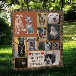 American Pitbull Terrier Cl10100016Mdq Quilt Blanket and Home Decor